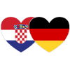 Croatia Germany Flag Heart