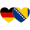 Allemagne Bosnie Drapeau Coeur