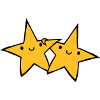 2 asterisk pairs