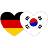 Het Hart van de de Vlag van Zuid-Korea van Duitsland