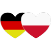 Allemagne Pologne Drapeau Cœur