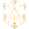 Gammel egyptisk hellig geometri mystisk design