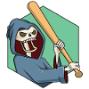 Grim Reaper with baseball bat