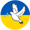 Ukraine Flag with peace dove