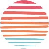 Abstract, minimalist sunset