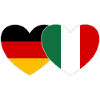 Germany Italy Flag Heart