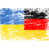 Ukraine Germany Flag Ukrainian German
