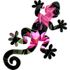 Lizard With Flowers