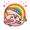 Bælte Mulch Regnbue Blobfish Kawaii