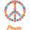 Peace. Buntes Friedenssymbol