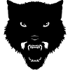 black wolf head