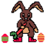 Cute Easter Bunny Pixel Art