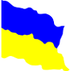 Flagge Ukraine wehend im Wind