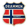 Drammen Norges våpenskjold flagg design