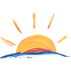 sun sunset sea symbol sunrise