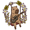 Capybara Rodent Guitar