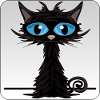 Chat Noir - Yeux Bleus