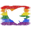 Regenbogen Flagge Friedenstaube