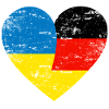 Ukraine Germany Flag Heart