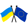 Ukraine EU Flag Crossed