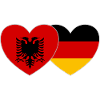 Albania Germany Flag Heart