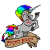 Rebellisches Punk-Einhorn