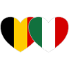Belgium Italy Flag Heart