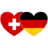 Suisse Allemagne Drapeau Cœur