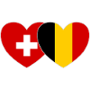 Suisse Belgique Drapeau Cœur