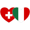 Svizzera Italia Bandiera Cuore