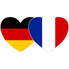 Germany France Flag Heart