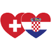 Switzerland Croatia Flag Heart