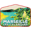 Retro-Abzeichen, Marseille Frankreich Les Calanques
