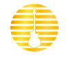 E guitar golden logo