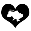 Black Heart Ukraine map
