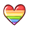 rainbow lgbt love heart symbol