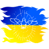 Ukraine Flagge mit Friedenstaube