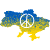 ukraine map peace sign