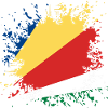 Seychellen Flagge Farbspritzer