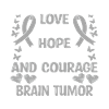 Brain Tumor Warrior Glioblastoma Awareness Ribbon