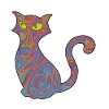 Chat psychédélique
