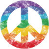 Signe de paix arc-en-ciel