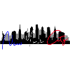 Skyline NYC BlueWhitered 2