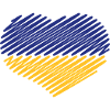 Ukraine Heart (Flag / Blue - Yellow)