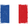 France Grunge flag