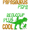 Papasaurus Cool Cadeau Dinosaure papa