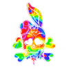 Psychedelic Skull Easter Day