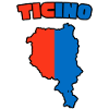 Ticino Map Red-Blue