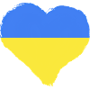 Ukraine Heart Blue Yellow