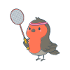 Badminton and badminton player bird